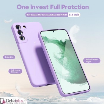 Liquid Air silikoninis šviesiai violetinis dėklas - su kameros apsauga (Samsung S22 Plus) Liquid Air silikoninis šviesiai violetinis dėklas - su kameros apsauga (Samsung S22 Plus)